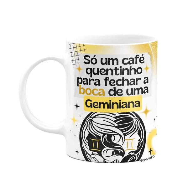 Imagem de Caneca Divertida Signos Gêmeos - Café e Geminiana