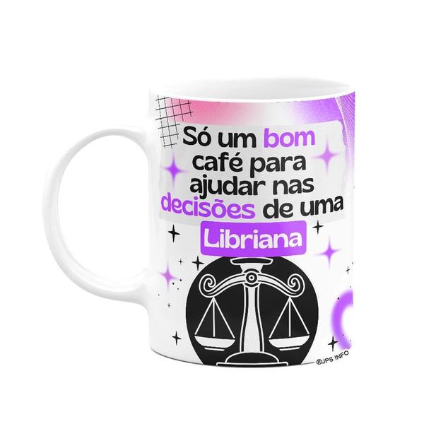 Imagem de Caneca Divertida Signos Libra - Café e Libriana