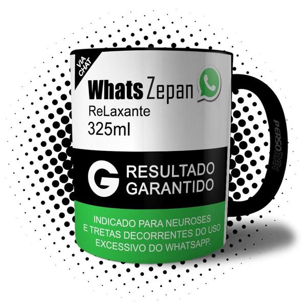 Imagem de Caneca Divertida Whatszepam - Xícara Engraçada Grupo do Zap Meme Humor Sátira