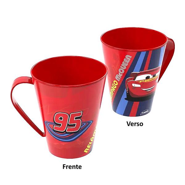 Imagem de Caneca do Carros Mcqueen com Alça de 360ml Plasútil - 2 Unidades