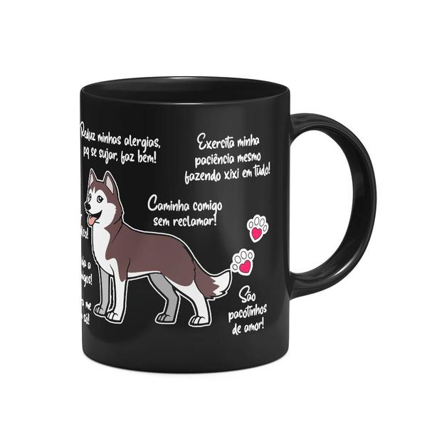 Imagem de Caneca Dog - Meu Husky siberiano, melhor pessoa! M3 - preta