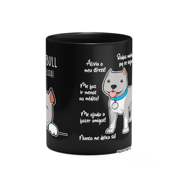 Caneca Dog - Meu Pitbull cinza, melhor pessoa! - Preta - JPS INFO Imagem de Caneca Dog - Meu Pitbull cinza, melhor pessoa! - Preta