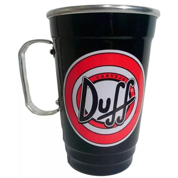 Imagem de Caneca Em Alumínio Térmica De Chopp Preta Cerveja Duff