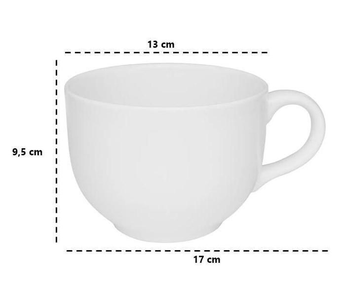 Imagem de Caneca Em Cerâmica Jumbo Oxford 740 Ml Branco