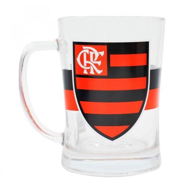 Imagem de Caneca Flamengo de Chopp De Vidro 660 ML Brasão Oficial - Zona Criativa