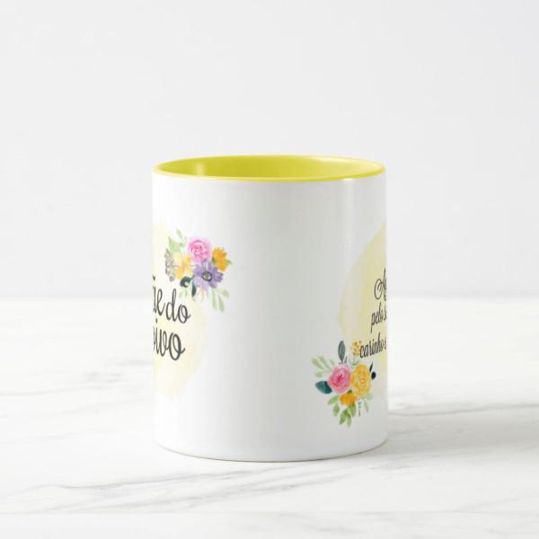 Imagem de Caneca Floral Lembrança De Casamento Mãe Do Noivo