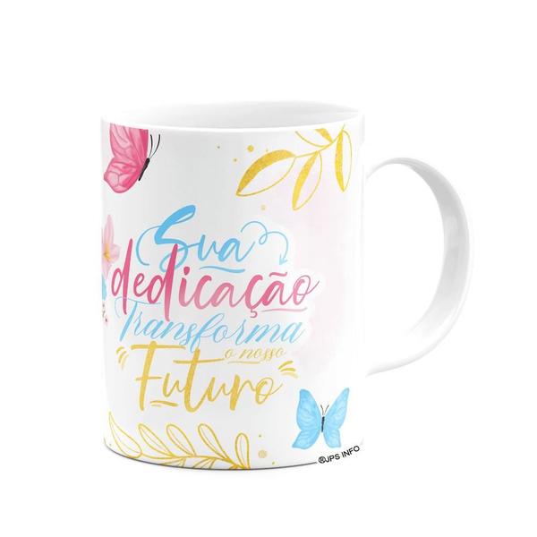 Imagem de Caneca Floral Professor - Sua dedicação transforma o futuro