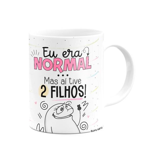 Imagem de Caneca Flork Mães - Eu era normal, mas aí tive 2 filhos