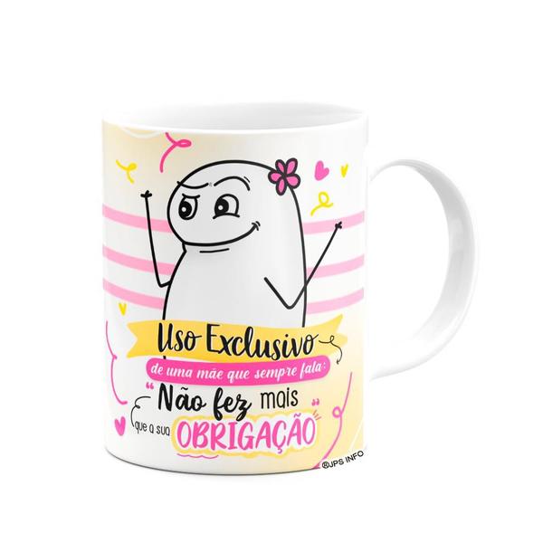 Imagem de Caneca Flork Mães - Obrigação - Branca