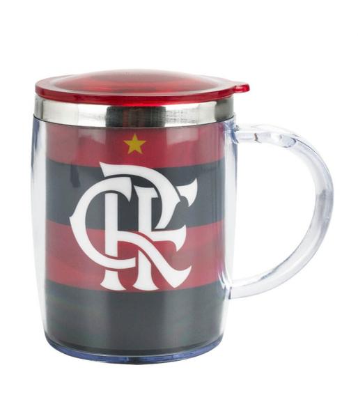 Imagem de Caneca Fluminense Oficial Térmica Inox Com Tampa Time 450ml