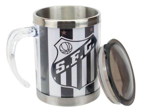 Imagem de Caneca Fluminense Oficial Térmica Inox Com Tampa Time 450ml