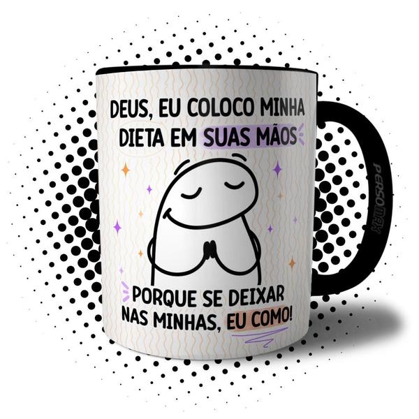 Imagem de Caneca Frase Dieta Bento Flork Meme Engraçado Divertida Humor KKK