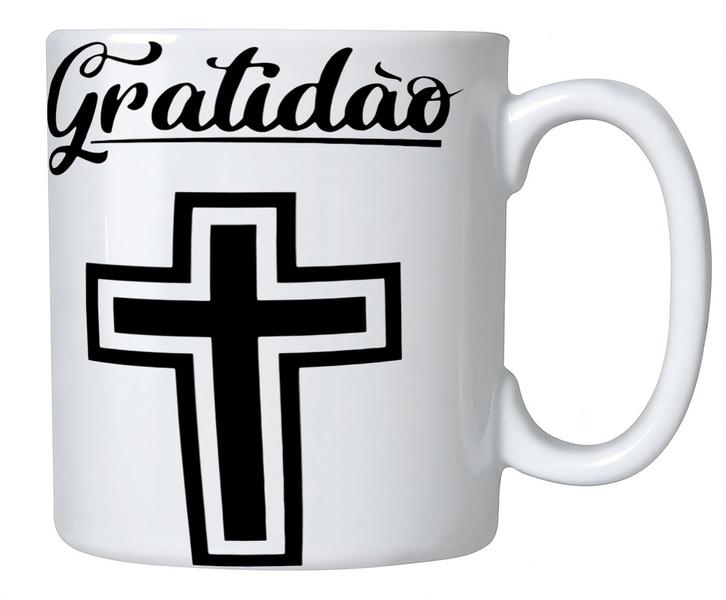 Imagem de Caneca Frase Gratidão de Porcelana 325 ML Para Presente