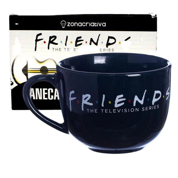 Imagem de Caneca Friends De Sopa Logo Porcelana Preta 500Ml Oficial WB - Zona Criativa