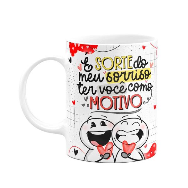 Imagem de Caneca funny namorados - É sorte do meu sorriso, ter você!