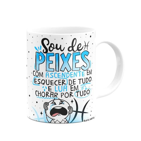 Imagem de Caneca Funny Signos - Sou de Peixes - 325ml branca