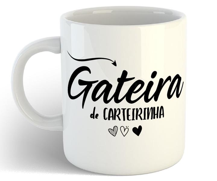 Imagem de Caneca gateira de carteirinha presente mãe de gato cat lover