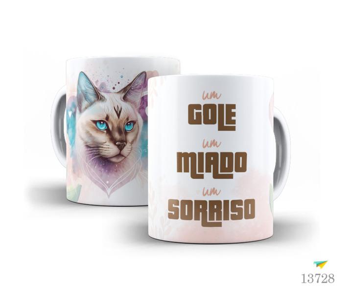 Imagem de Caneca gato com café