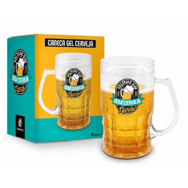 Imagem de Caneca Gel Cerveja 450Ml - Solteiro Sim Sem Cerveja Nunca