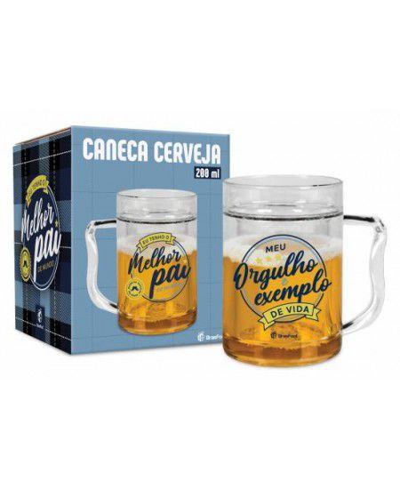 Imagem de Caneca Gel de Cerveja Melhor Pai do Mundo em Plástico 200ml - BrasFoot