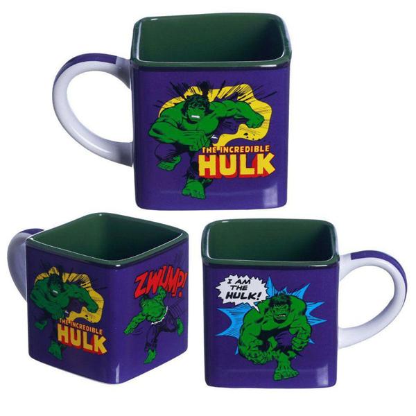 Imagem de Caneca Hulk 3d Cubo Quadrada Cerâmica 300ml Oficial Marvel - Zona Criativa