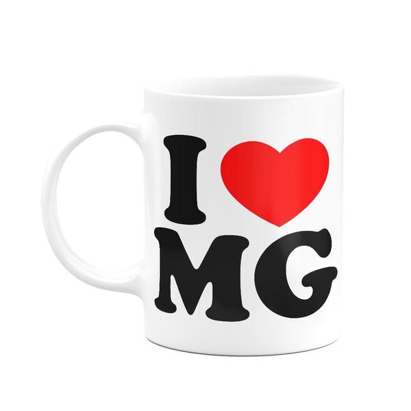 Imagem de Caneca I Love MG - Minas Gerais - 325ml branca