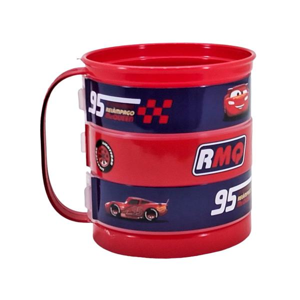 Imagem de Caneca Infantil Carros Divertida 360ml Caneca Quebra-Cabeça Plasútil