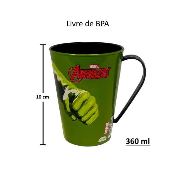 Imagem de Caneca Infantil do Hulk de 360ml Café e Suco  1 Unidade