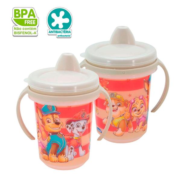 Imagem de Caneca Infantil Patrulha Canina Trio Bico Rígido 330ml Original Plasútil