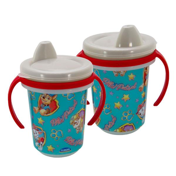 Imagem de Caneca Infantil Patrulha Canina Trio Bico Rígido 330ml Original Plasútil