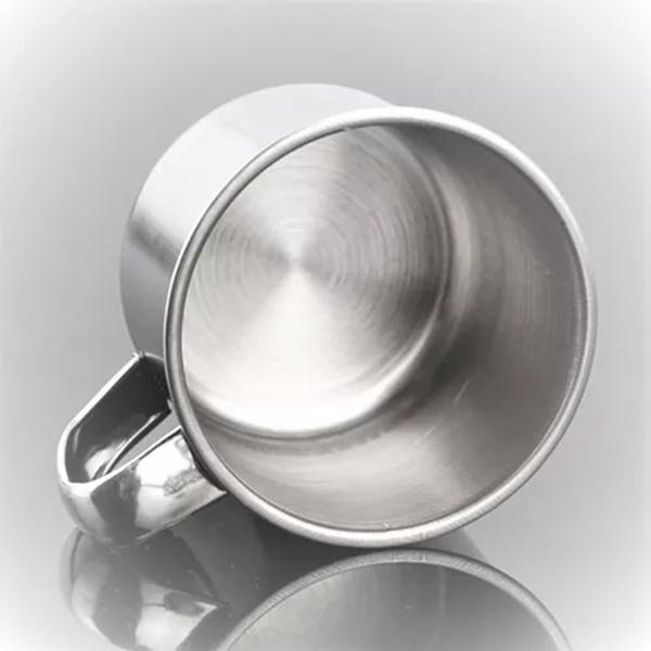 Imagem de Caneca Inox 300Ml Resistente Escola Creche Água Café