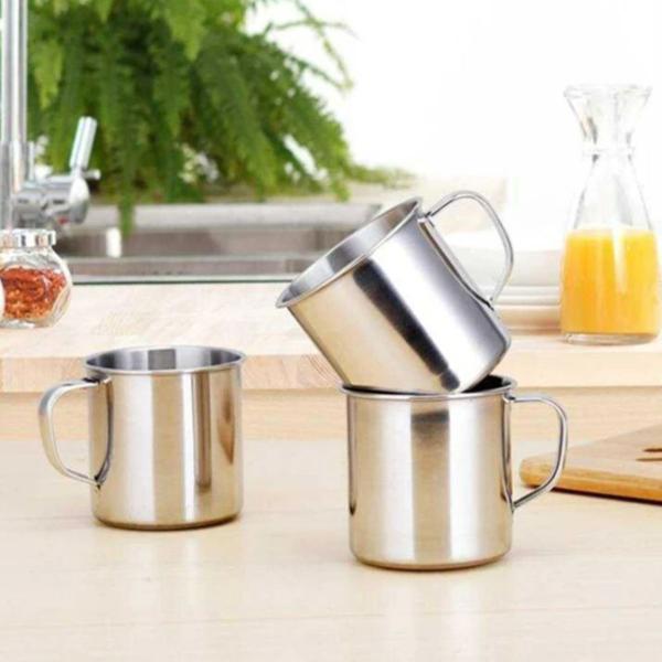 Imagem de Caneca Inox Lisa Polida um Toque de Elegância Cozinha 320ml