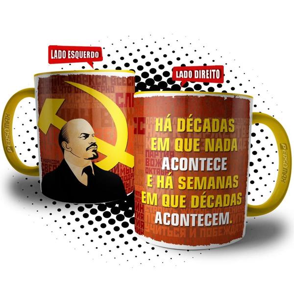 Imagem de Caneca Lenin Marxista Comunista Revolução Russa Bolchevique Comunismo