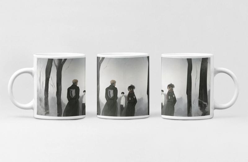 Imagem de Caneca Levi,Hange Zoe e Erwin