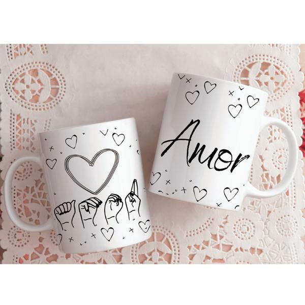 Imagem de Caneca  Libra Fases Gratidão Amor libras Linguagem de sinal Presente Porcelana- MEGA OFERTA!