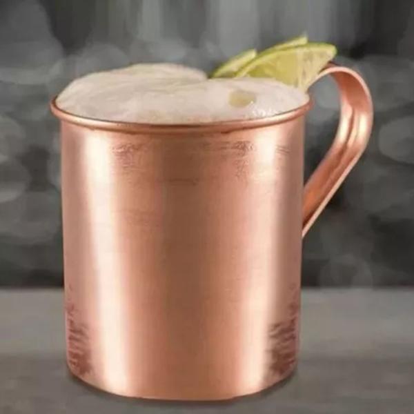 Imagem de Caneca Lisa Moscow Mule Flat Inox Rose Bronze Drink 250ml