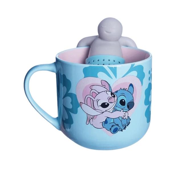 Imagem de Caneca Maggie & Stitich Namorados Infusor Cerâmica 350ml