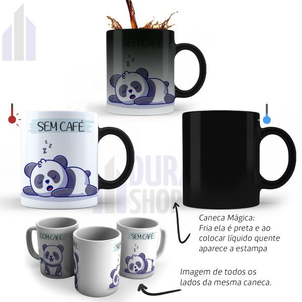 Imagem de Caneca Mágica Com Café Sem Café Divertida Animais Xícara