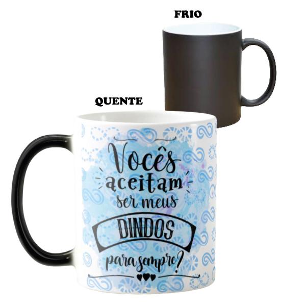 Imagem de Caneca Mágica Convite Criativo Vocês Aceitam Ser Meus Dindos