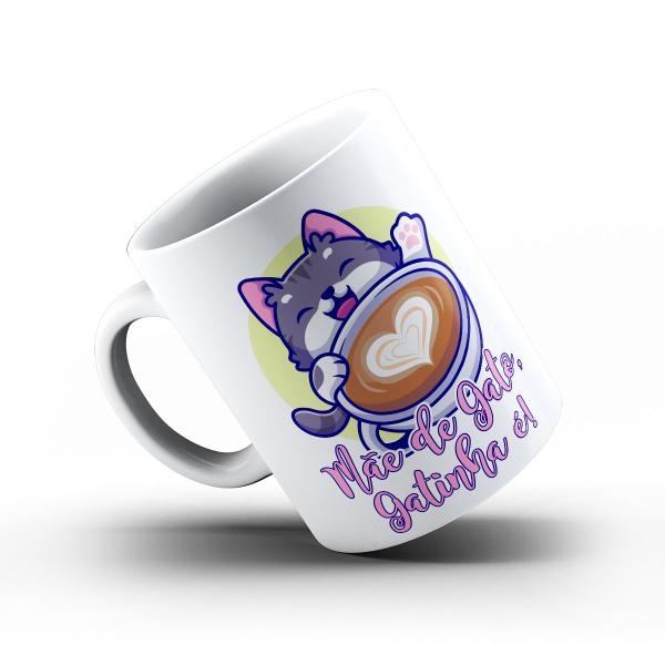 Imagem de Caneca Mágica Mãe de Gato Gatinha é! Presente Xícara Café