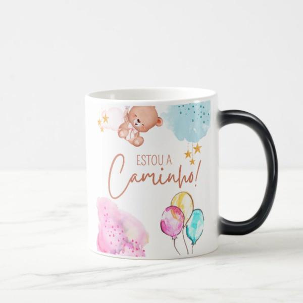 Imagem de Caneca Mágica Presente Revelação de Gravidez Criativa