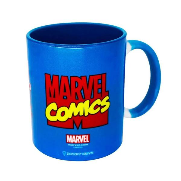 Imagem de Caneca Marvel 350ml em Cerâmica Azul