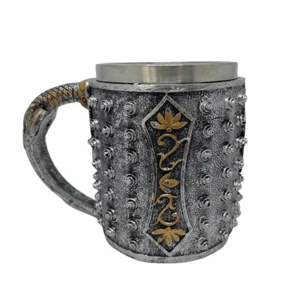 Imagem de Caneca Medieval Viking Para Chopp em Aço Inox 400ml