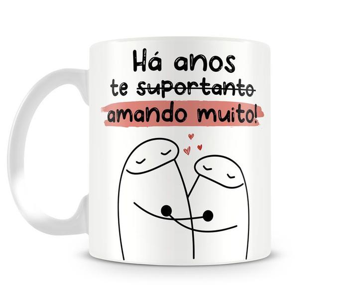 Imagem de Caneca meme flork há anos te amando muito