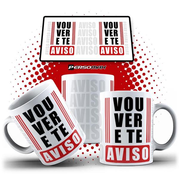 Imagem de Caneca Meme Frase Vou Ver e Te Aviso - Xícara Engraçada Frases Divertidas Brasileiras