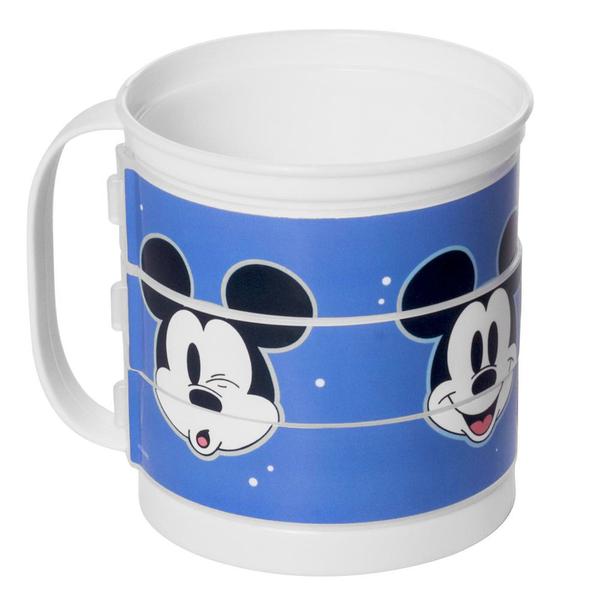 Imagem de Caneca Mickey Giratória Plasútil 360ml Infantil com Alça - 1 Unidade