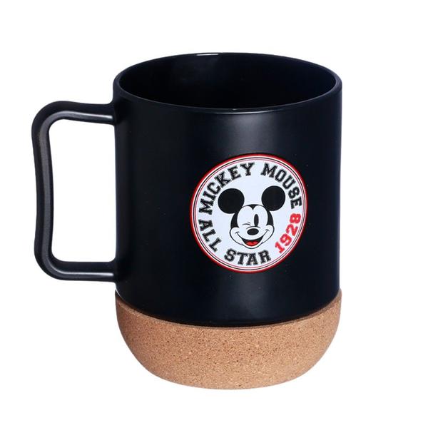 Imagem de Caneca Mickey Mouse De Vidro 350ml Com Base Cortiça Porta-Copo Oficial Disney