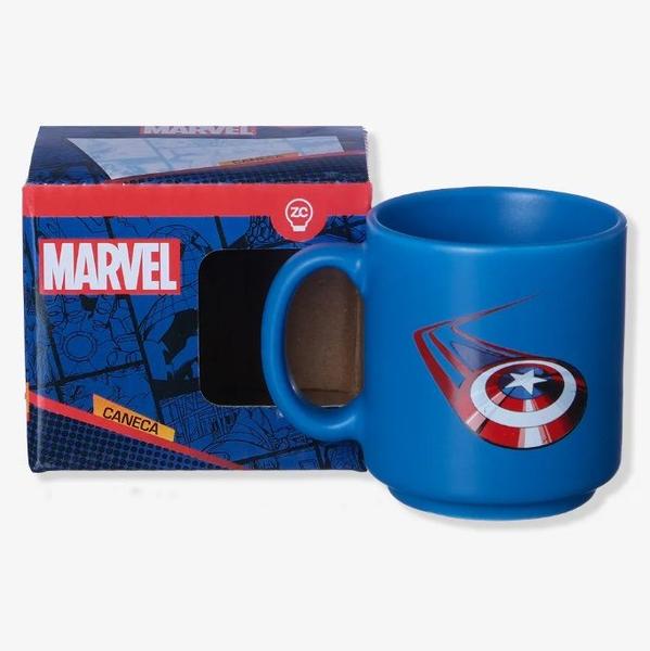 Imagem de Caneca Mini em Cerâmica Capitão América 100ml - Zona Criativa