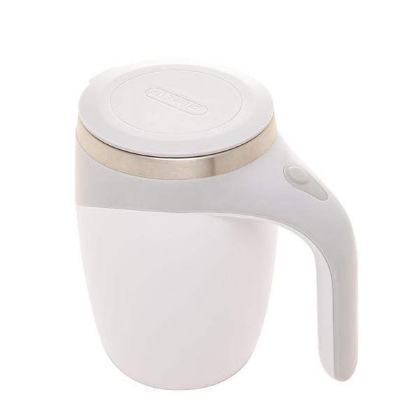 Imagem de Caneca Mixer De Aço Inox Com Tampa Branca 440Ml - Lyor