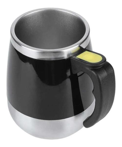 Imagem de Caneca Mixer Inox Copo Termico Oval 400Ml Preta